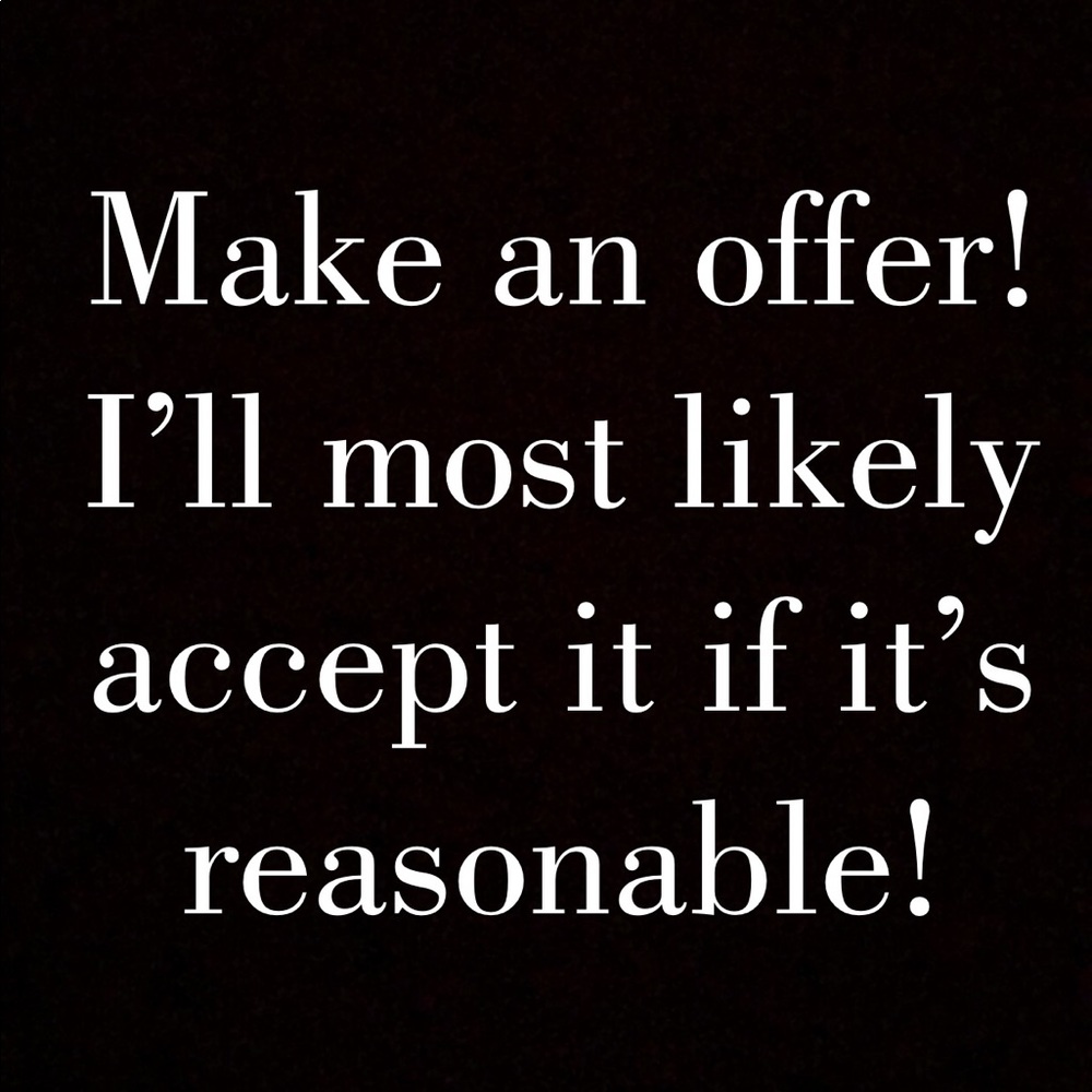 I like to negotiate keep offering